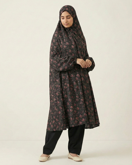 ✨ Namaz Chaddar – Black – Perfect for Ramadan Prayers