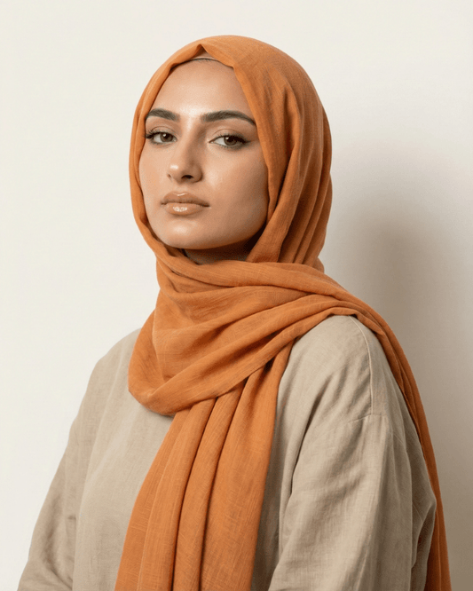Rose Turkish Lawn Hijab - Ashii.pk