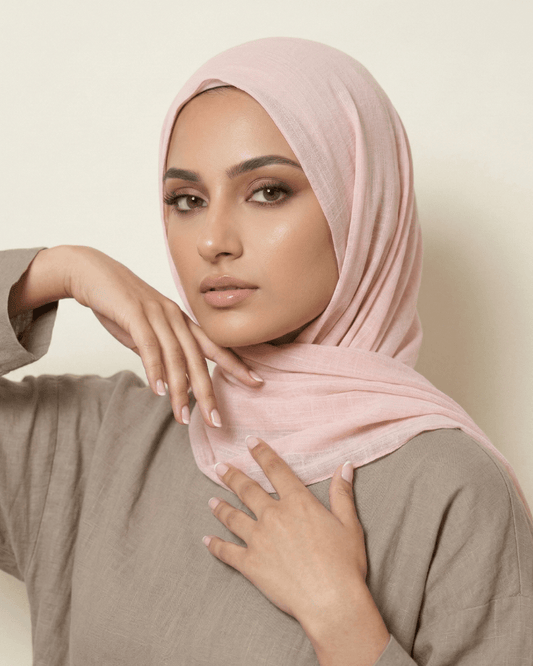 Soft Pink Turkish Lawn Hijab - Ashii.pk