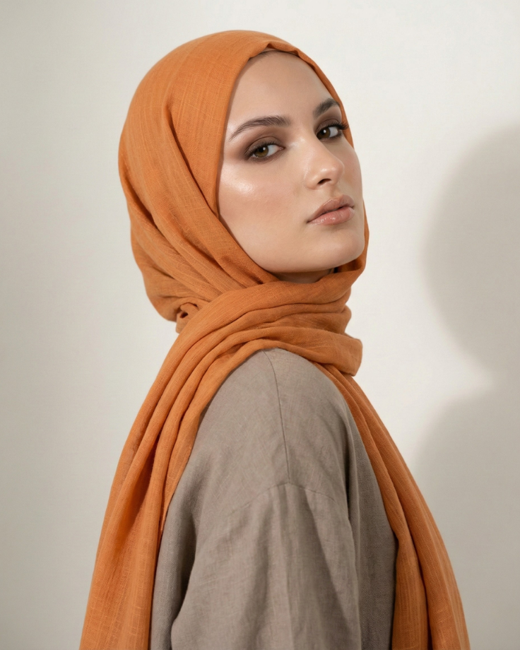 Rose Turkish Lawn Hijab