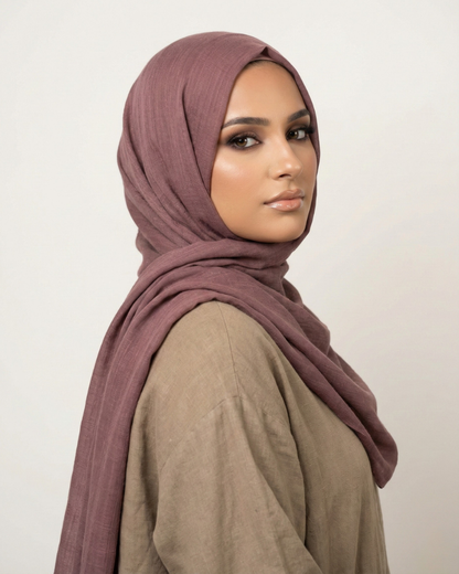 Dark Brown Turkish Lawn Hijab
