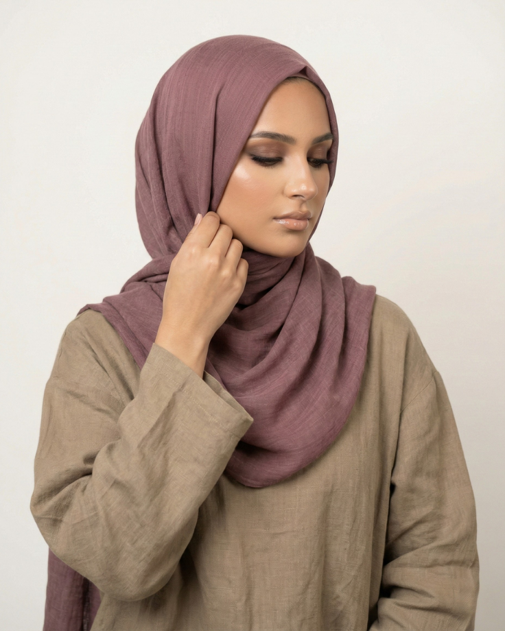 Dark Brown Turkish Lawn Hijab