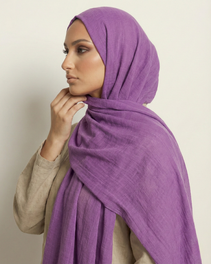 Purple Turkish Lawn Hijab