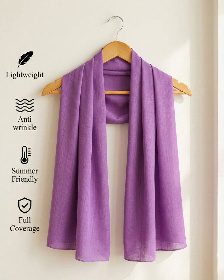 Purple Turkish Lawn Hijab