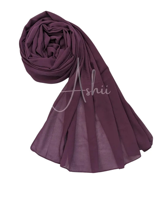 Basic Georgette Hijab – Plum