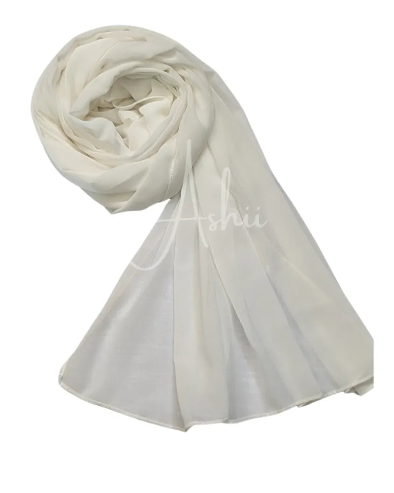 Basic Georgette Hijab – White