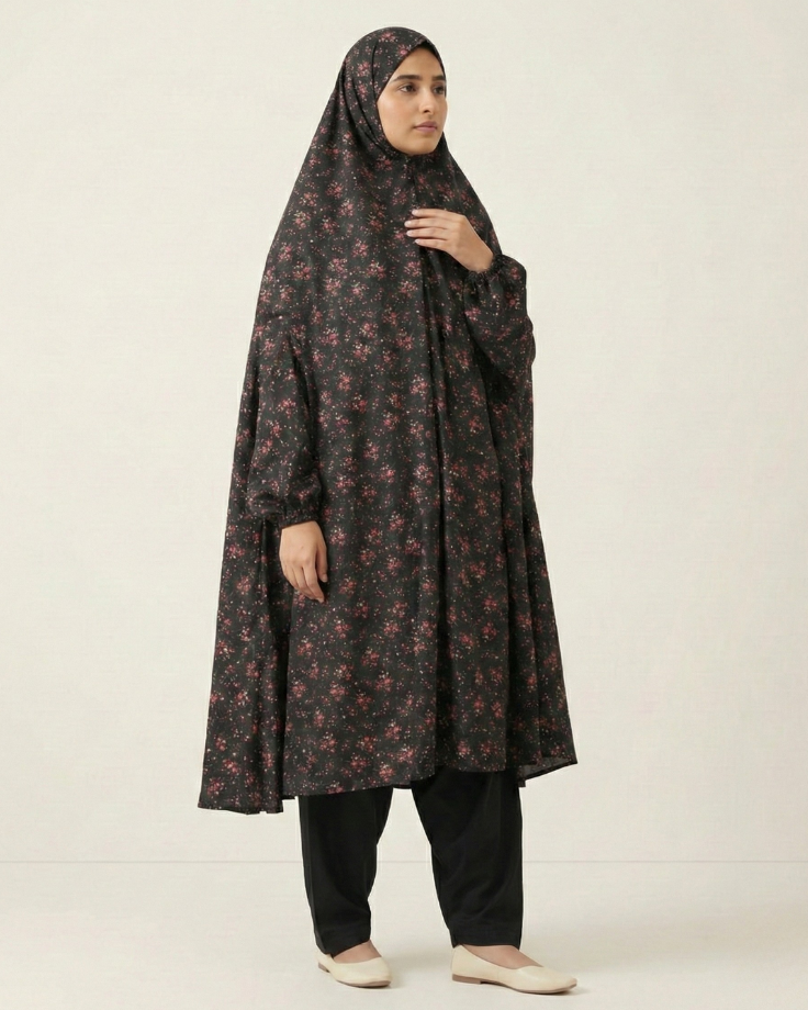 ✨ Namaz Chaddar – Black – Perfect for Ramadan Prayers