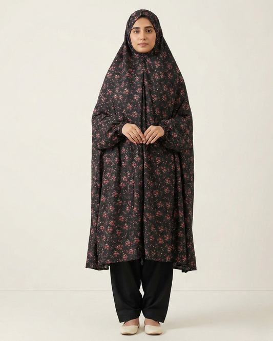 ✨ Namaz Chaddar – Black – Perfect for Ramadan Prayers