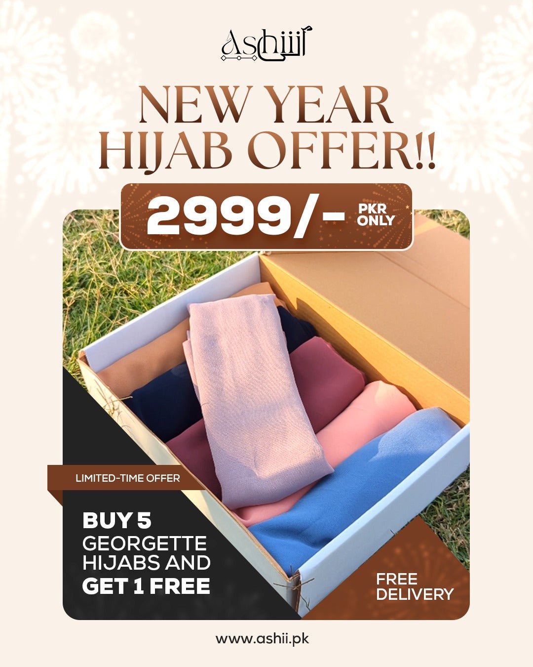 🎁 Buy 5 Georgette Hijabs & Get 1 FREE – Limited Time Ramadan Deal - Ashii.pk