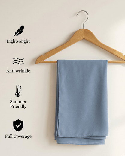 Corn Flower Basic Georgette Hijab - Ashii.pk