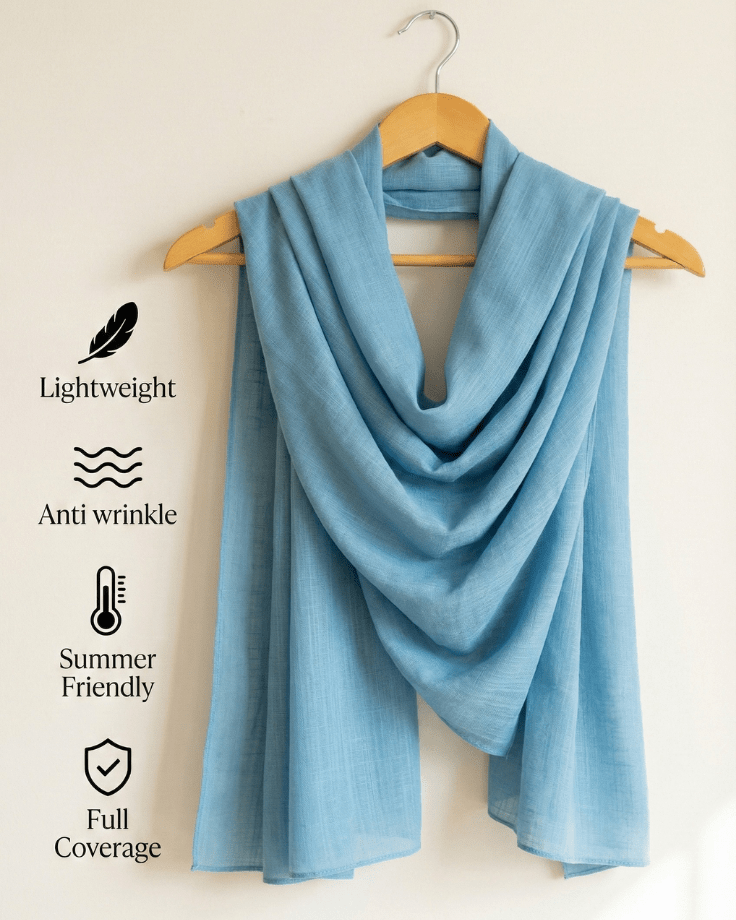 Deniume Turkish Lawn Hijab - Ashii.pk