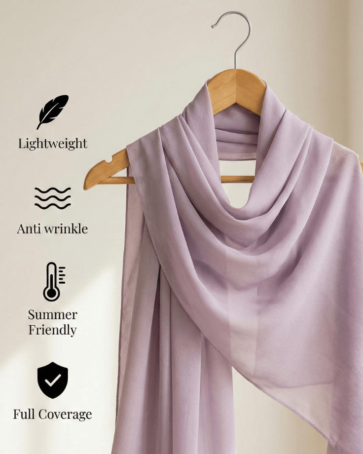 Hawkes Basic Georgette Hijab - Ashii.pk