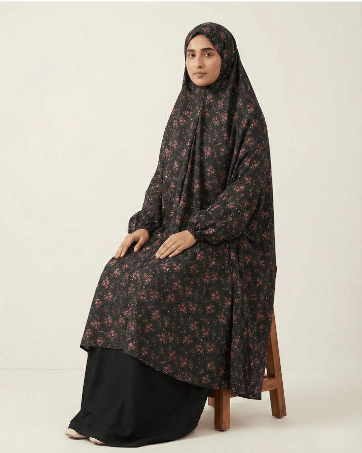 ✨ Namaz Chaddar – Black – Perfect for Ramadan Prayers - Ashii.pk