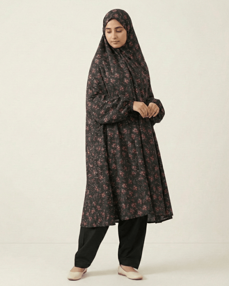 ✨ Namaz Chaddar – Black – Perfect for Ramadan Prayers - Ashii.pk
