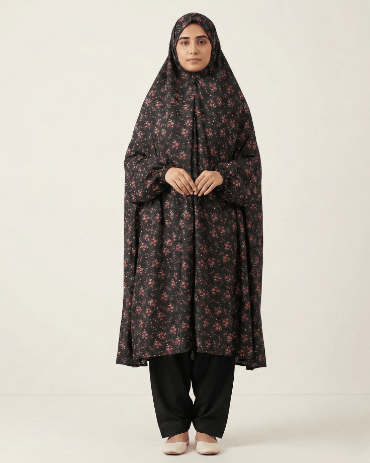 ✨ Namaz Chaddar – Black – Perfect for Ramadan Prayers - Ashii.pk