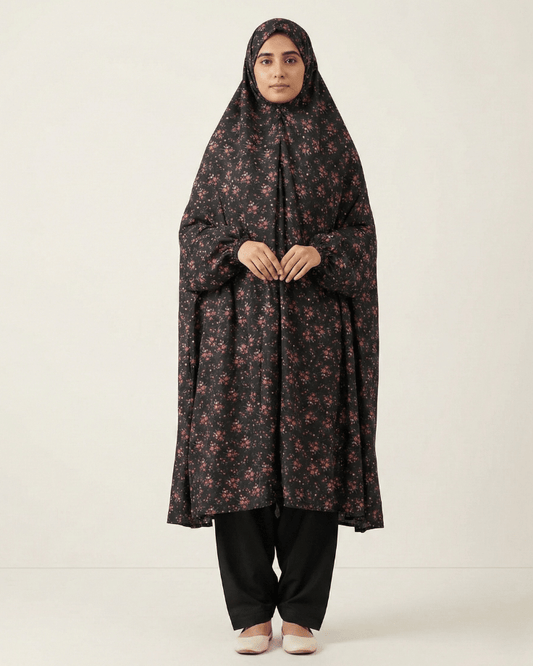 ✨ Namaz Chaddar – Black – Perfect for Ramadan Prayers - Ashii.pk