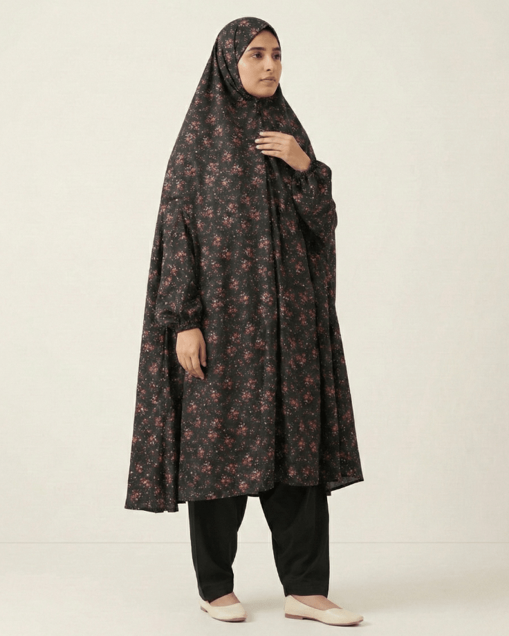 ✨ Namaz Chaddar – Black – Perfect for Ramadan Prayers - Ashii.pk