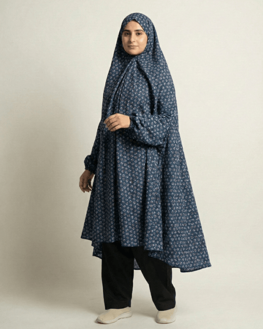 ✨ Namaz Chaddar – Blue – Perfect for Ramadan Prayers - Ashii.pk