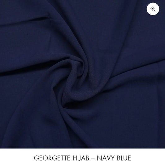 Basic Georgette Hijab – Navy Blue