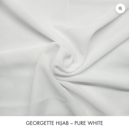 Basic Georgette Hijab – Pure White