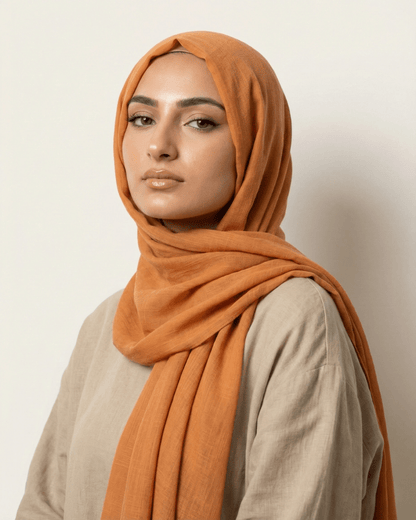 Rose Turkish Lawn Hijab - Ashii.pk