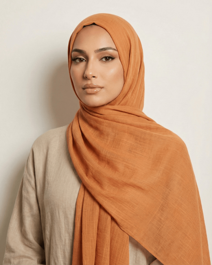 Rose Turkish Lawn Hijab - Ashii.pk