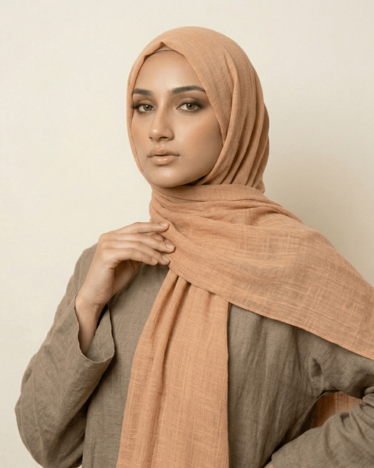 Skin Turkish Lawn Hijab - Ashii.pk