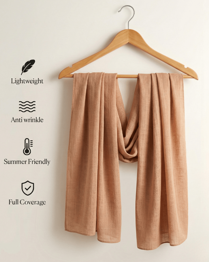 Skin Turkish Lawn Hijab - Ashii.pk