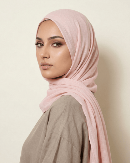 Soft Pink Turkish Lawn Hijab - Ashii.pk