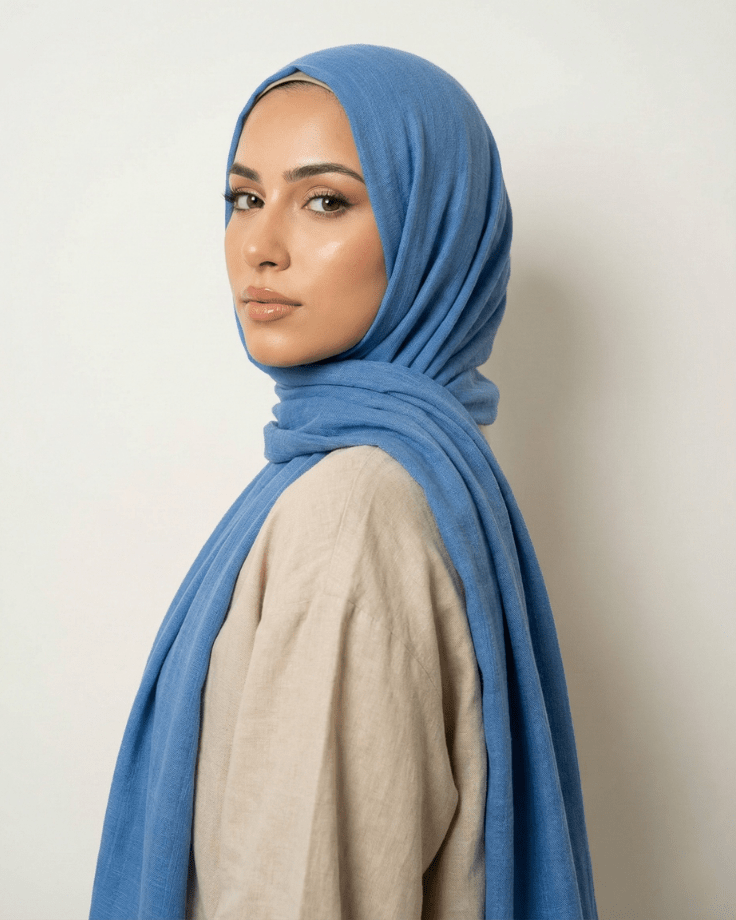 Space Cadet Turkish Lawn Hijab - Ashii.pk