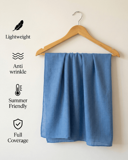 Space Cadet Turkish Lawn Hijab - Ashii.pk