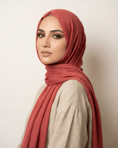 Wedding Hijab – Magenta - Ashii.pk