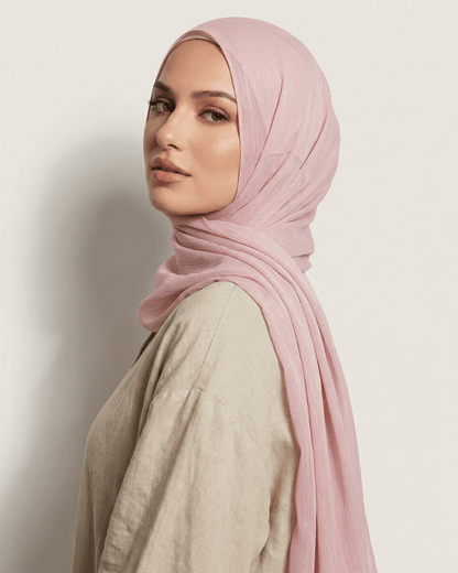 Wedding Hijab Pink - Ashii.pk