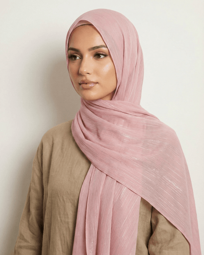 Wedding Hijab Pink - Ashii.pk